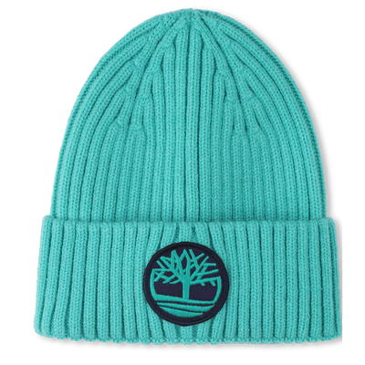 Cappello badge lavorato a maglia con logo TIMBERLAND RAGAZZO