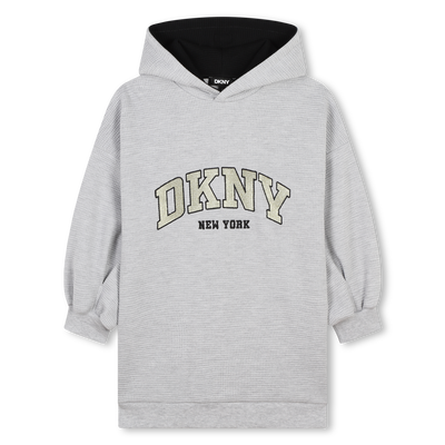 Abito logato con cappuccio DKNY BAMBINA