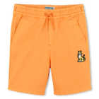Bermuda in cotone con stemma KENZO KIDS 
                    RAGAZZO