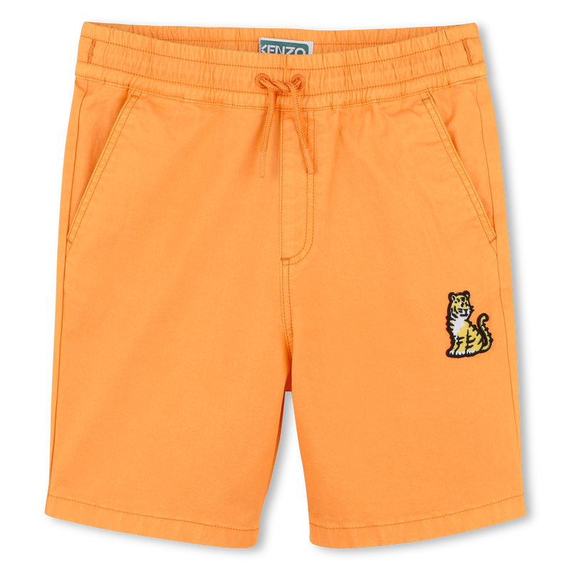 Bermuda in cotone con stemma KENZO KIDS 
                        RAGAZZO