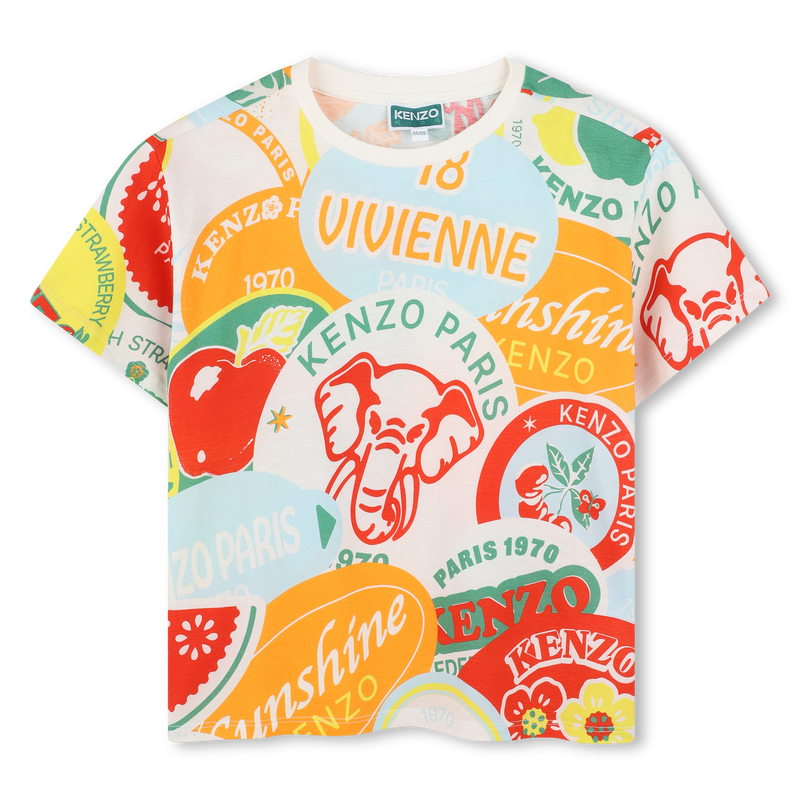 T-shirt cotone maniche corte KENZO KIDS 
                        RAGAZZO