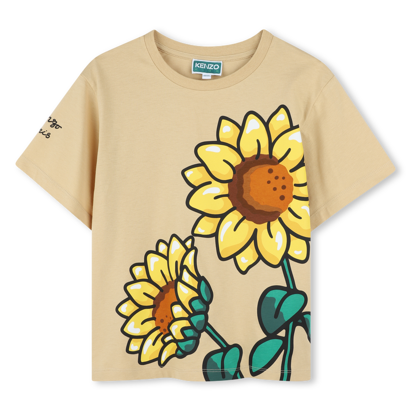 T-shirt con stampa girasoli KENZO KIDS 
                        BAMBINA