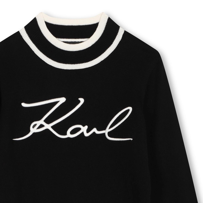 Pullover con ricamo logo KARL LAGERFELD KIDS 
                        BAMBINA