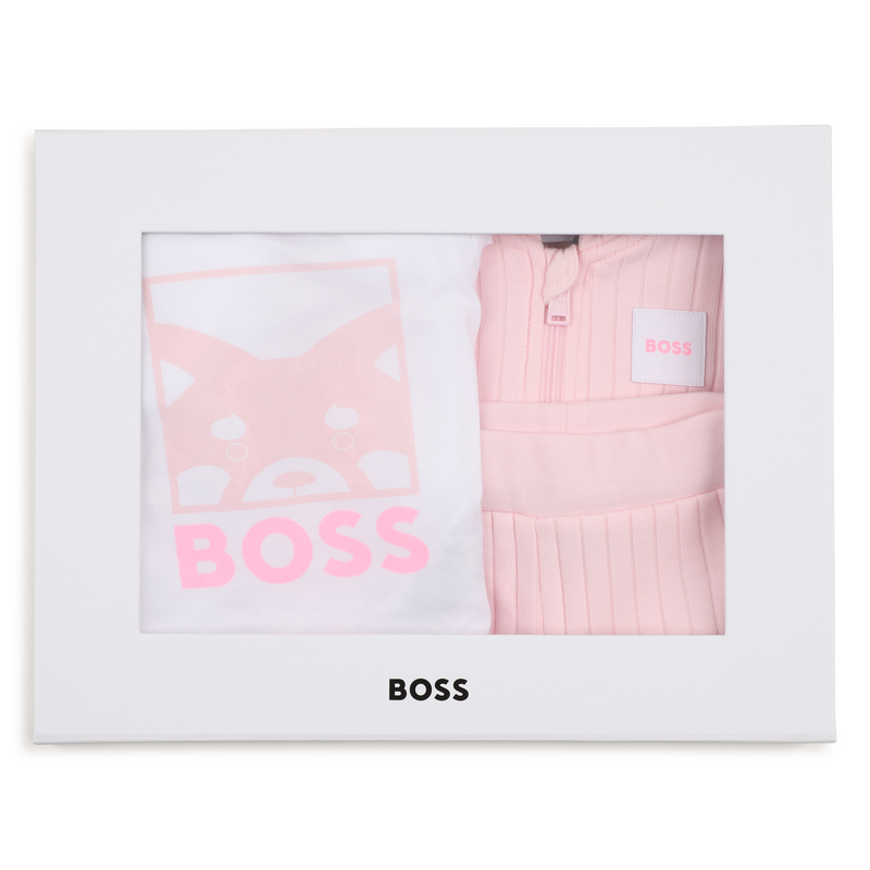 SET CARDIGAN + PANTALONI + T-SHIRT BOSS 
                        BAMBINA