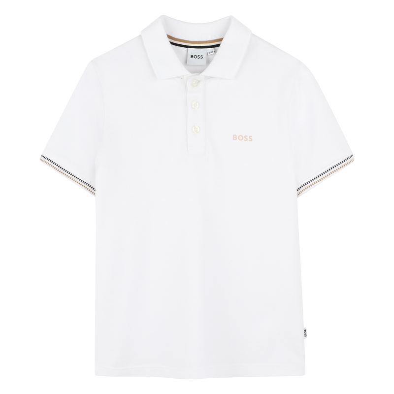 Polo con righe tricolori BOSS 
                        RAGAZZO