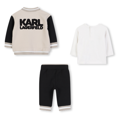 Set cardigan e pantaloni in doppia jersey KARL LAGERFELD KIDS RAGAZZO