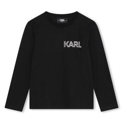 T-shirt cotone maniche lunghe KARL LAGERFELD KIDS RAGAZZO