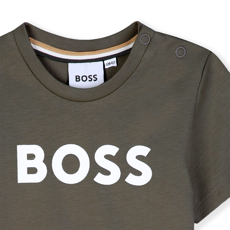 T-SHIRT A MANICHE CORTE BOSS 
                        RAGAZZO