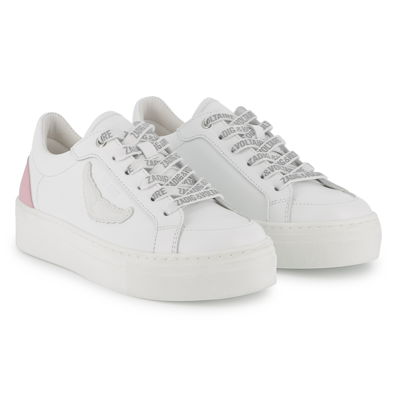 Sneakers in pelle con lacci