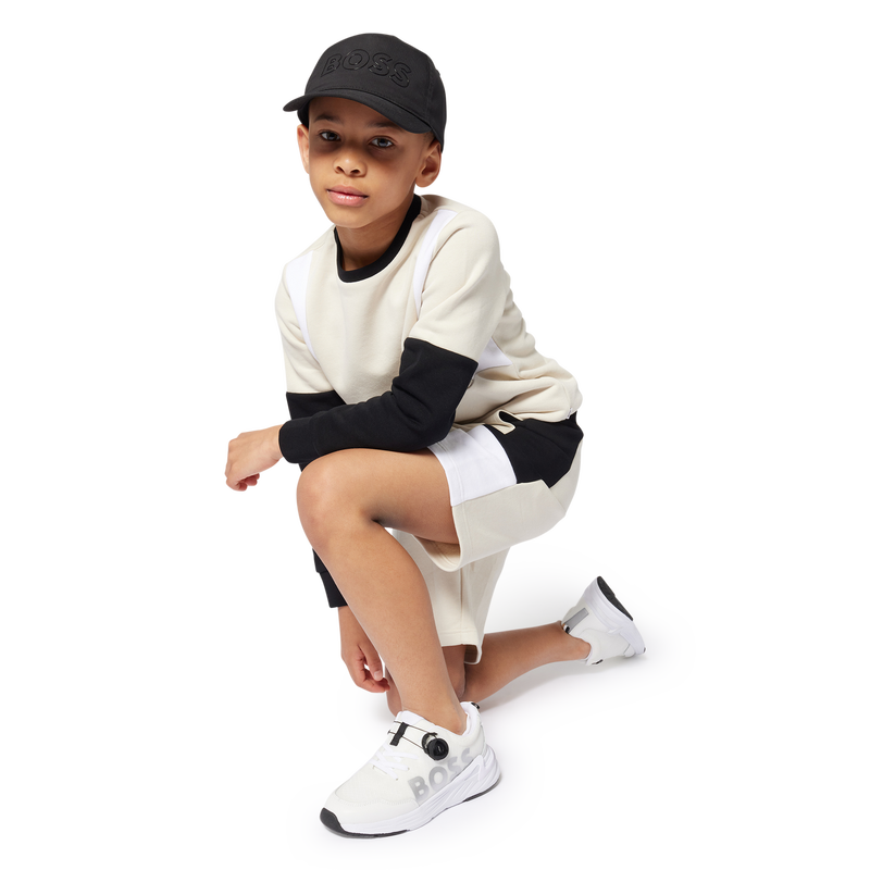 Bermuda da jogging tricolore BOSS 
                        RAGAZZO