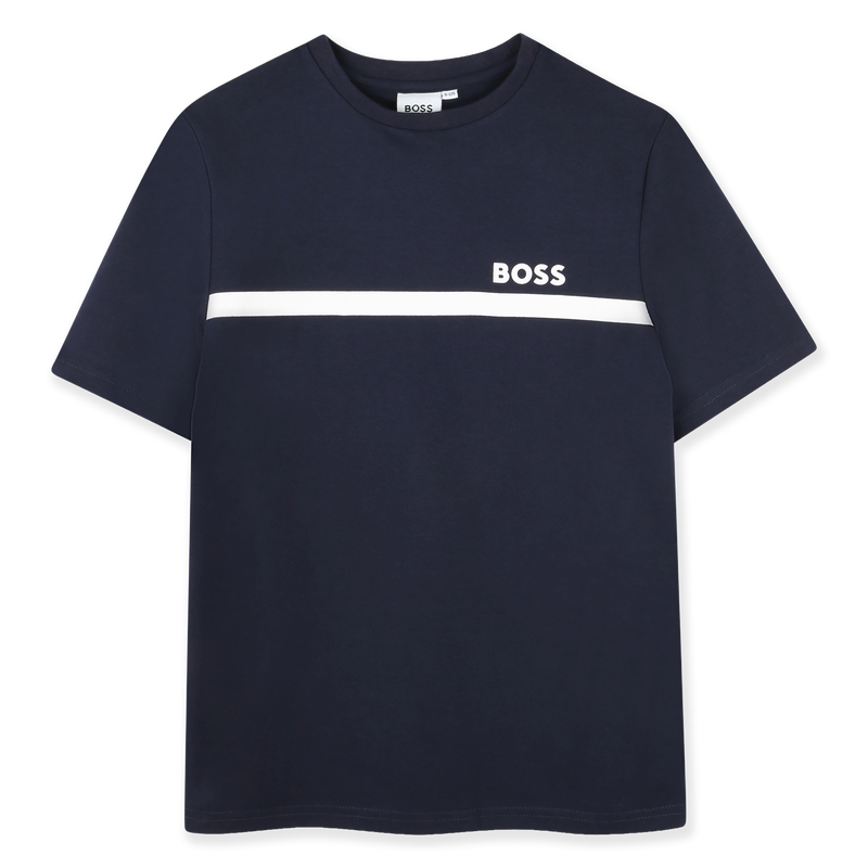 T-SHIRT A MANICHE CORTE BOSS 
                        RAGAZZO
