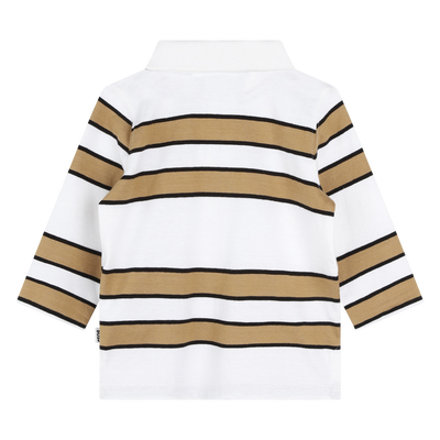 Striped Cotton Polo Shirt BOSS RAGAZZO