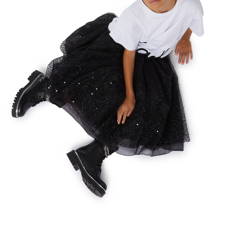 Gonna in tulle con paillettes KARL LAGERFELD KIDS 
                        BAMBINA