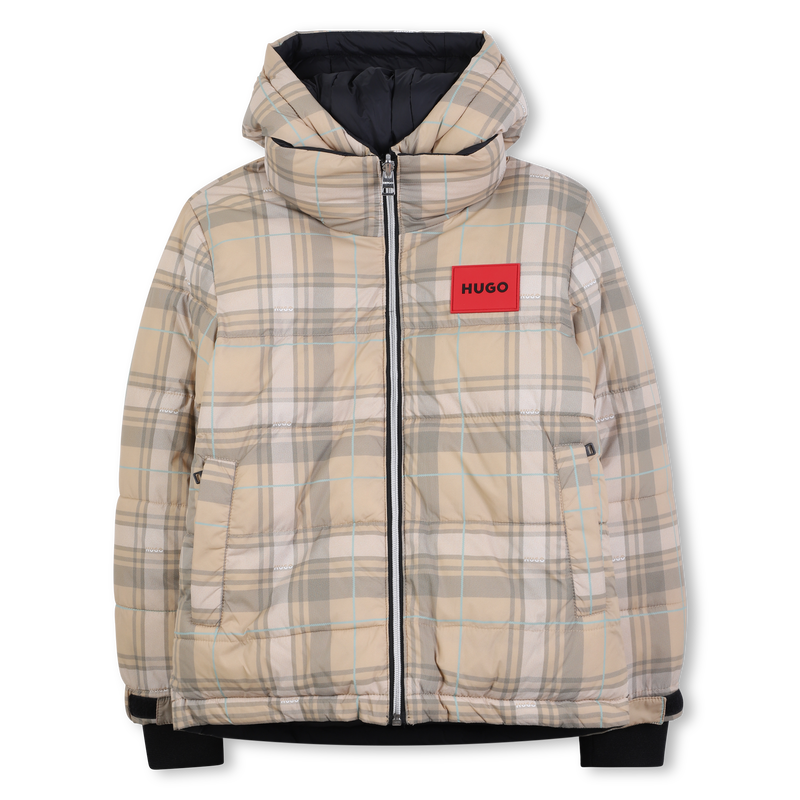 Piumino reversibile con cappuccio HUGO 
                        RAGAZZO