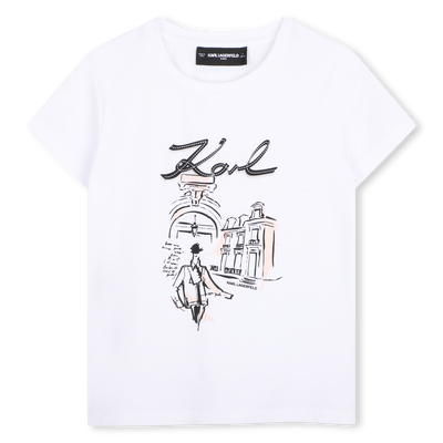 T-shirt a maniche corte KARL LAGERFELD KIDS BAMBINA