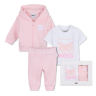Set cardigan + pantaloni + t-shirt BOSS 
                    BAMBINA