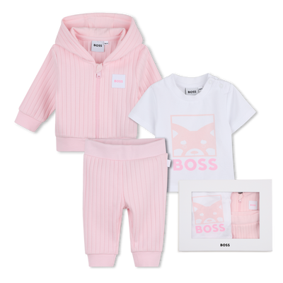 SET CARDIGAN + PANTALONI + T-SHIRT BOSS BAMBINA