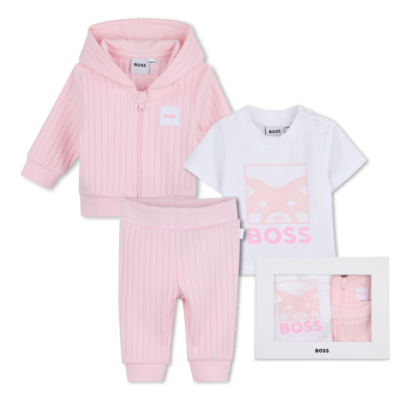 SET CARDIGAN + PANTALONI + T-SHIRT BOSS 
                        BAMBINA