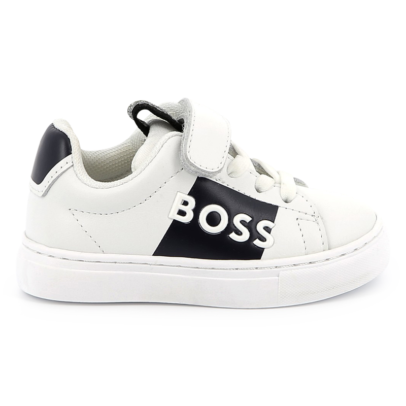Sneakers pelle, velcro e lacci BOSS 
                        RAGAZZO