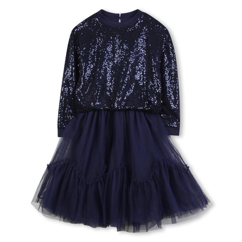 Abito bi-materiale BILLIEBLUSH 
                        BAMBINA