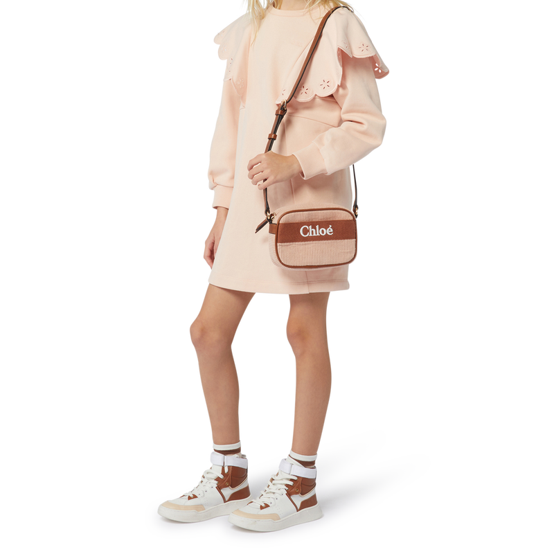 Abito in felpa con volant CHLOE 
                        BAMBINA