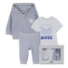 Set cardigan + pantaloni + t-shirt BOSS 
                    RAGAZZO