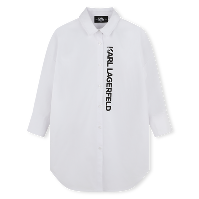 Abito chemisier in popeline KARL LAGERFELD KIDS BAMBINA