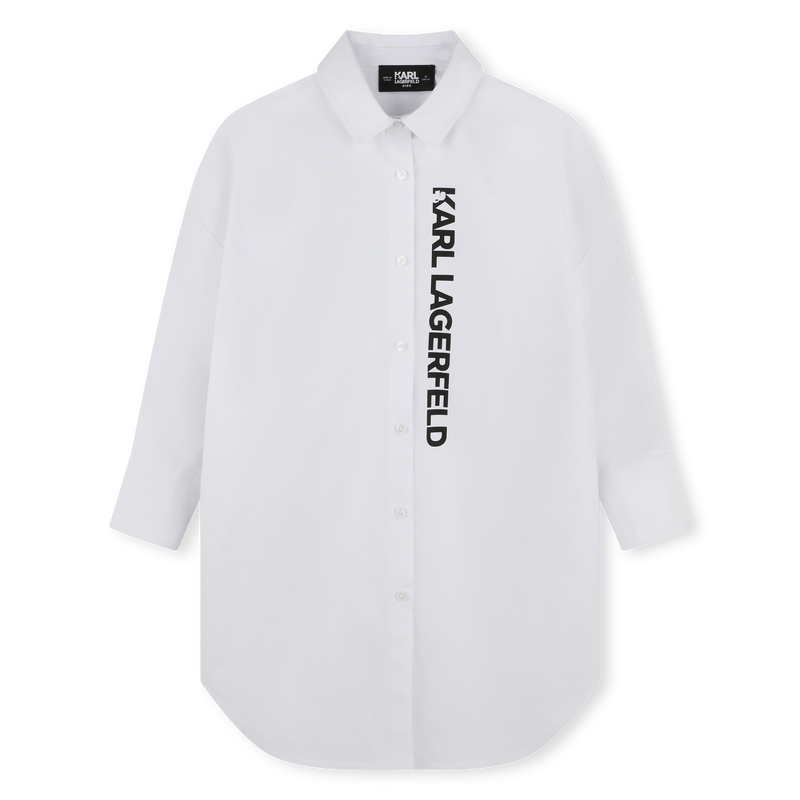 Abito chemisier in popeline KARL LAGERFELD KIDS 
                        BAMBINA