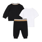 Set t-shirt + pantaloni + cardigan BOSS 
                    RAGAZZO