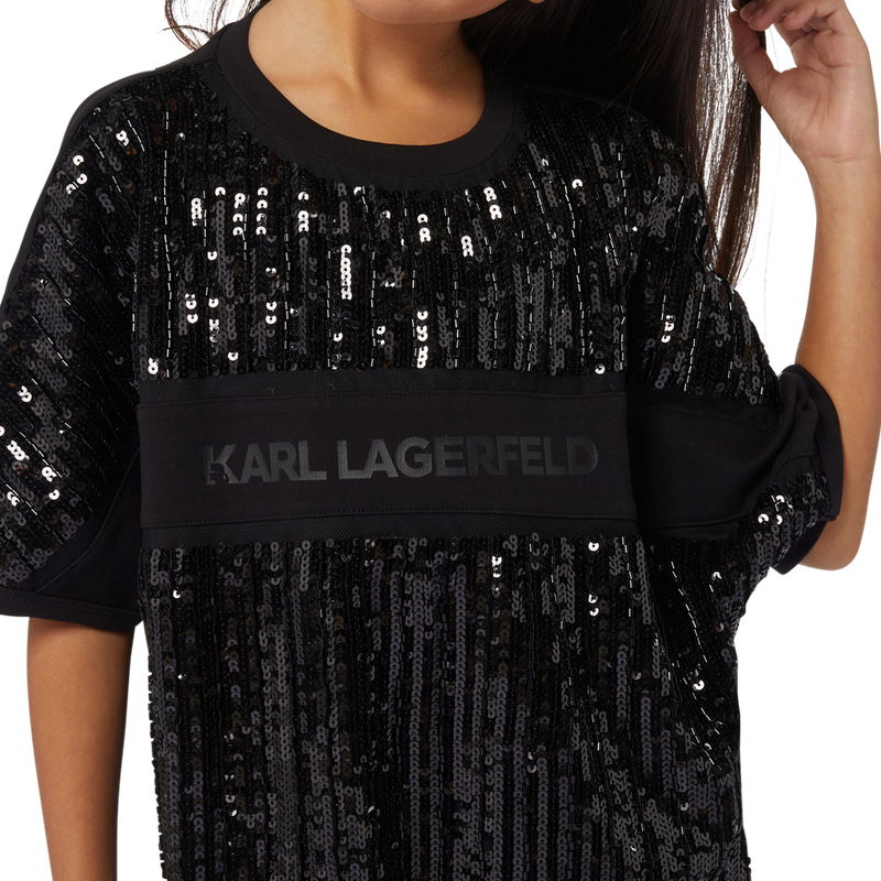 Abito dritto perle paillettes KARL LAGERFELD KIDS 
                        BAMBINA