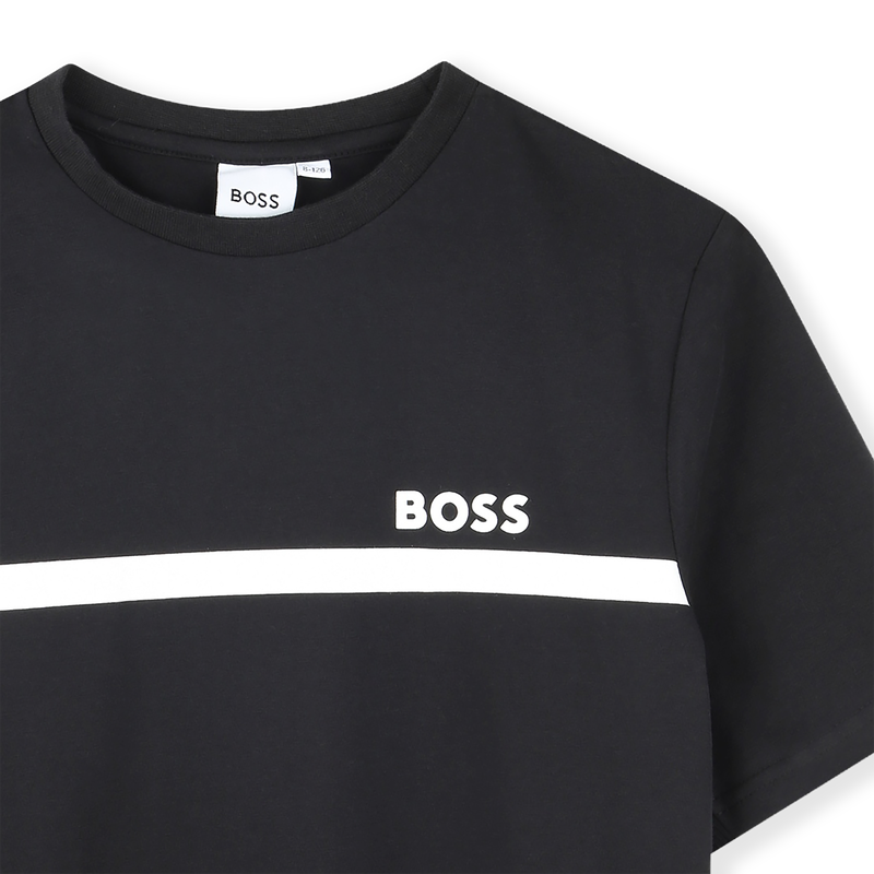 T-SHIRT A MANICHE CORTE BOSS 
                        RAGAZZO