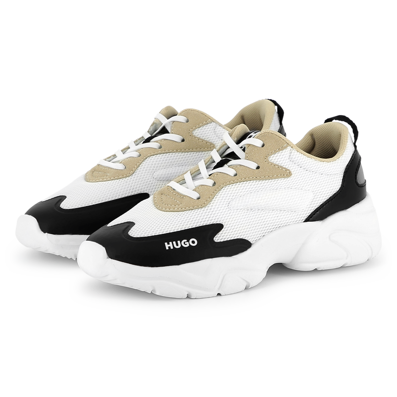 Sneakers stringate bimateriali HUGO 
                        RAGAZZO