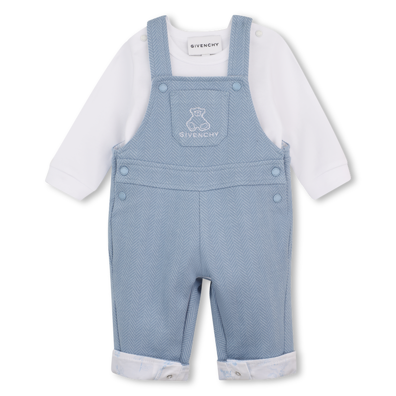 Completo salopette e t-shirt GIVENCHY 
                        BAMBINO