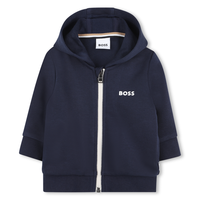 Cardigan sportivo cappuccio BOSS 
                        RAGAZZO