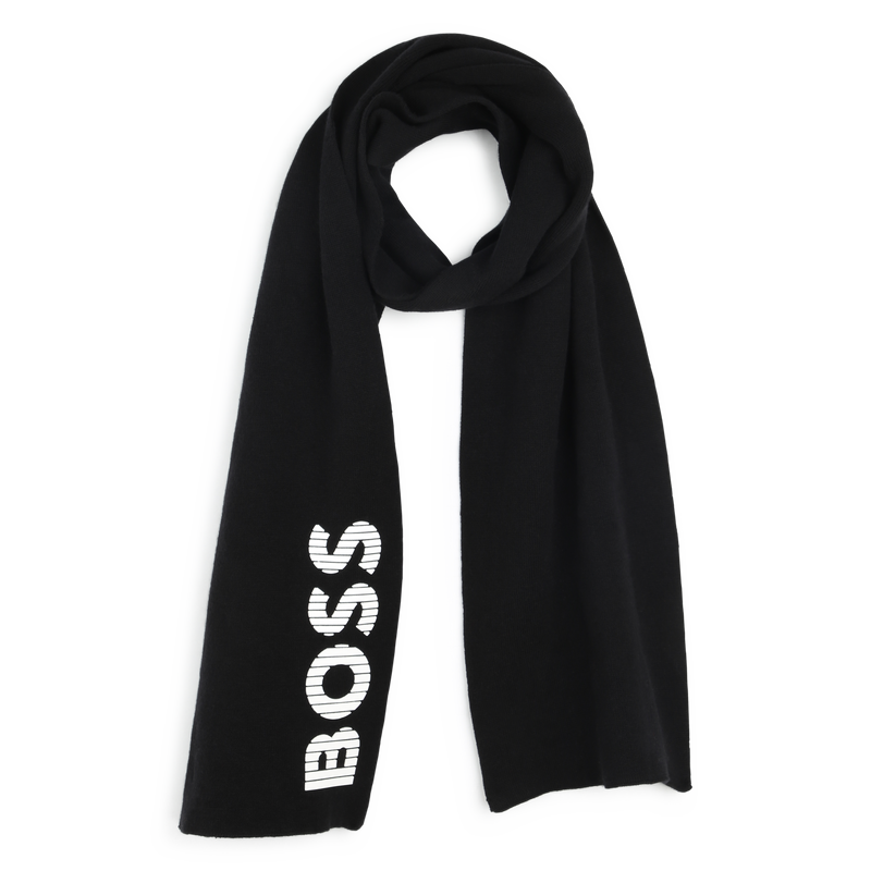 Knitted Cotton Scarf BOSS 
                        RAGAZZO