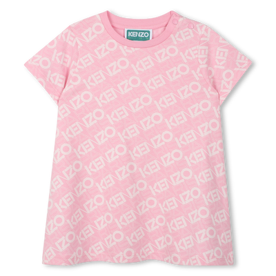 Abito stampato in cotone KENZO KIDS BAMBINA