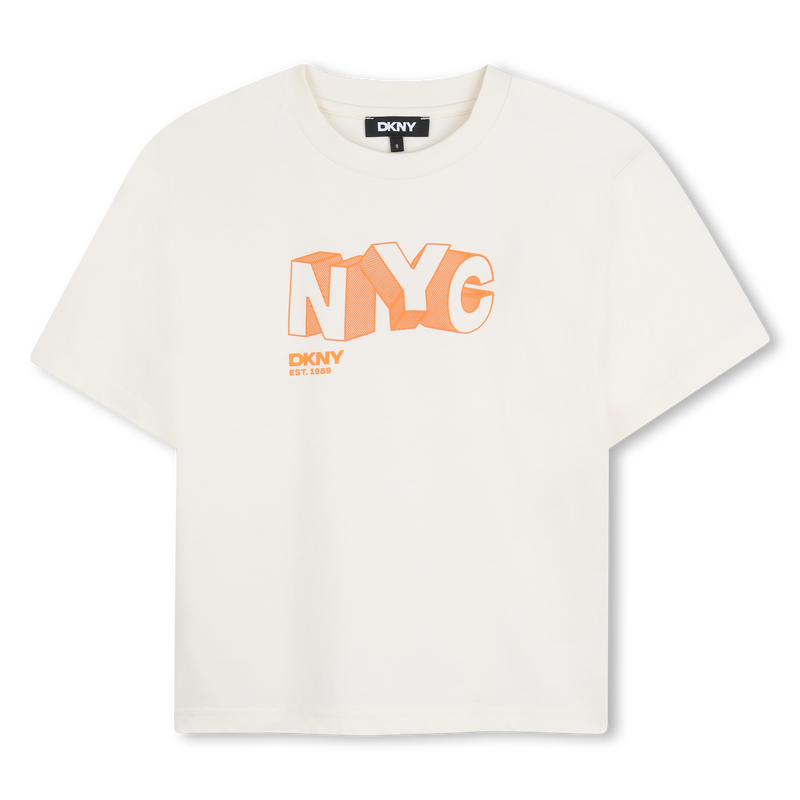 T-SHIRT A MANICHE CORTE DKNY 
                        RAGAZZO