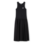 Vestito canottiera in cotone, NERO, hi-res