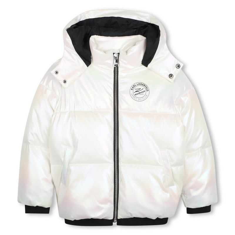 Giacca a vento con cappuccio KARL LAGERFELD KIDS 
                        BAMBINA