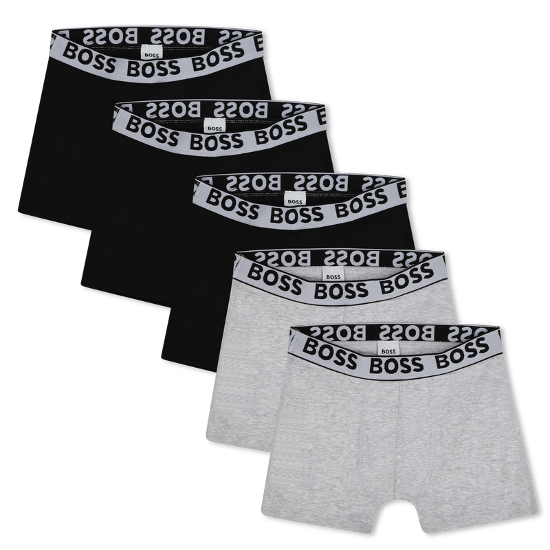 Set di 5 boxer in cotone BOSS 
                        RAGAZZO