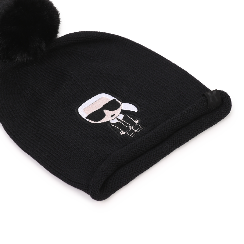 Berretto con pompon KARL LAGERFELD KIDS 
                        BAMBINA