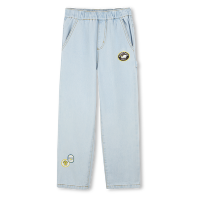 Jeans con stampe logo KENZO KIDS RAGAZZO