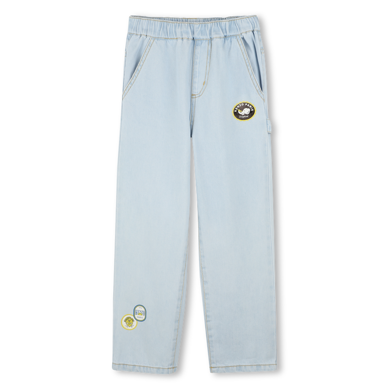 Jeans con stampe logo KENZO KIDS 
                        RAGAZZO