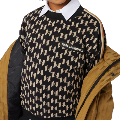 Felpa con stampa KARL LAGERFELD KIDS RAGAZZO