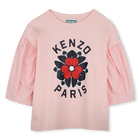 T-shirt combinata con stampa KENZO KIDS 
                    BAMBINA