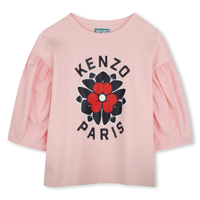 T-shirt combinata con stampa KENZO KIDS BAMBINA