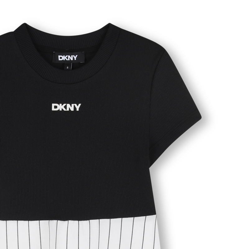 Vestito cerimonia bimateriale DKNY 
                        BAMBINA