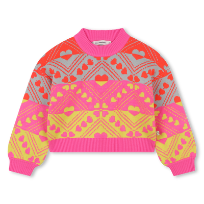 Maglione lavorato a maglia con motivi a cuore BILLIEBLUSH BAMBINA