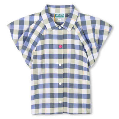 Blusa di cotone maniche corte KENZO KIDS BAMBINA