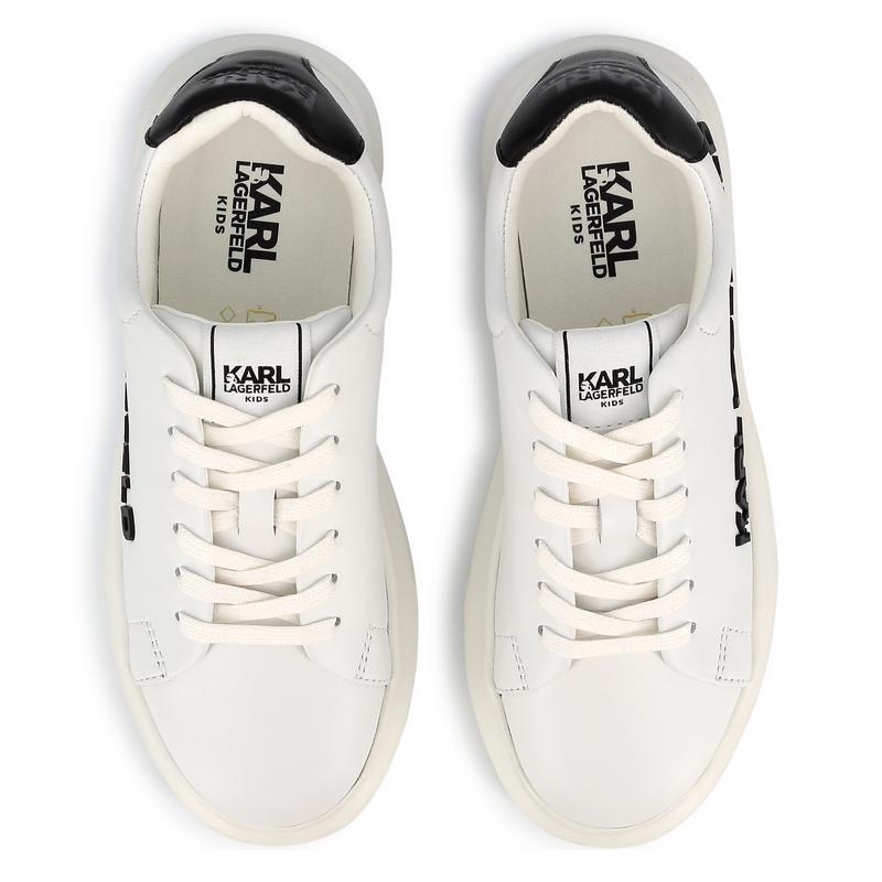 Sneakers in pelle con lacci KARL LAGERFELD KIDS 
                        UNISEX
